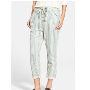Free People Pants Beach Trouser Striped Size 6 NWT